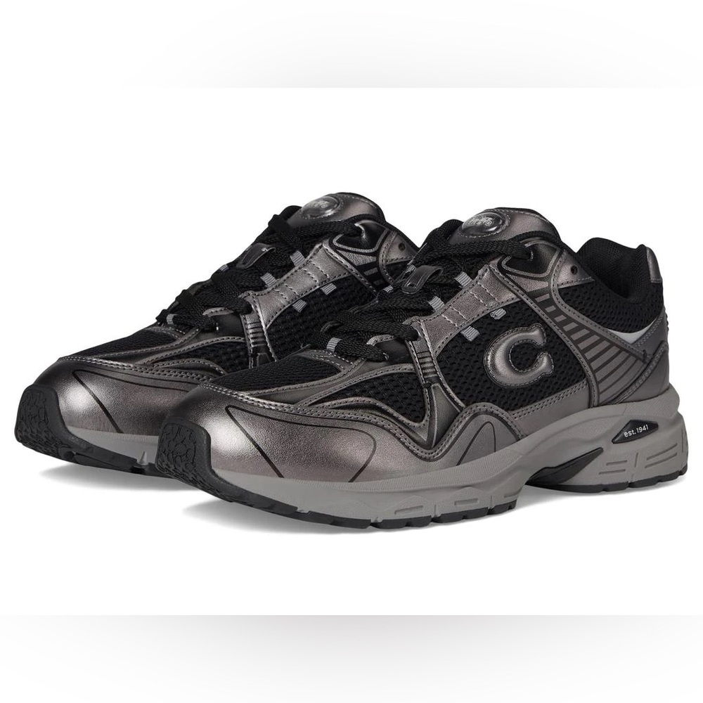 Coach C301 Ancient Zinc/Black and Gray Athletic Unisex Sneakers Size 7.5‎